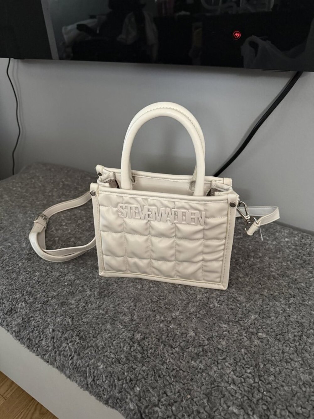 Steve Madden Bniko Quilted Crossbody Satchel